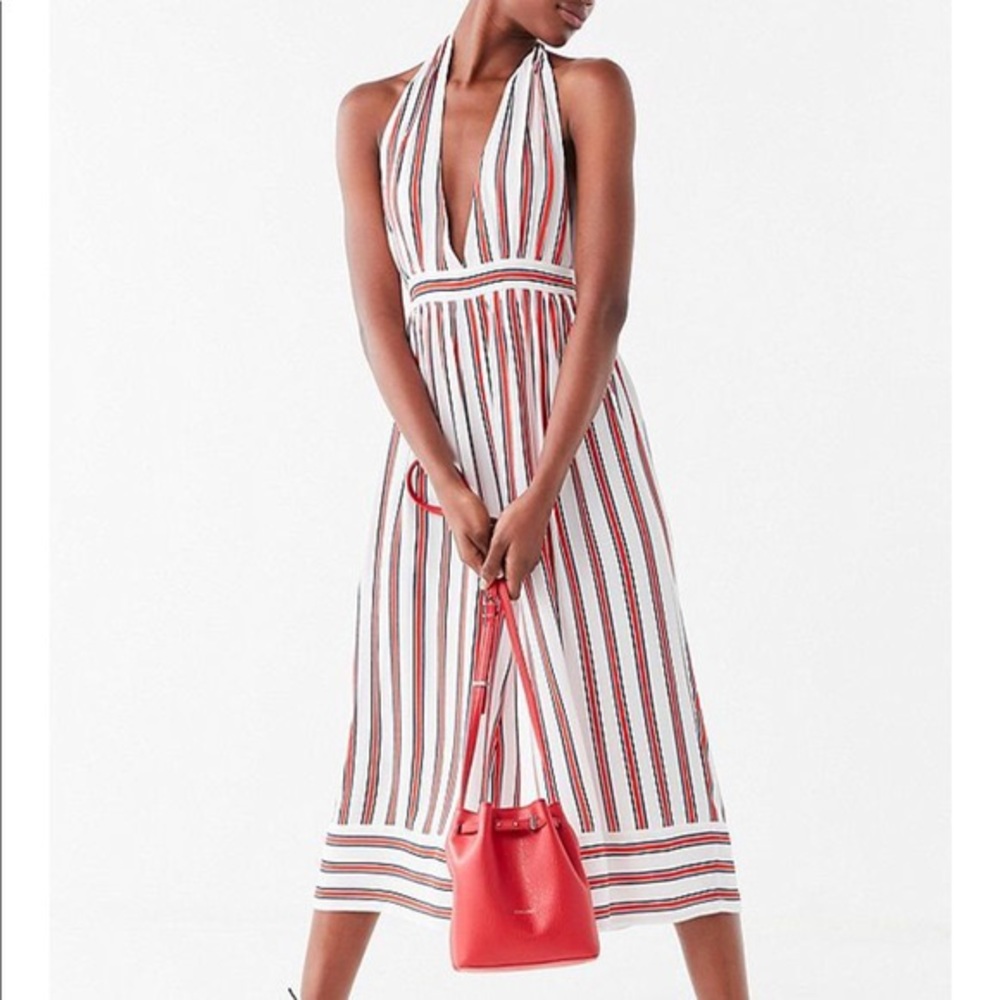 Striped halter top urban outfitters jumpsuit